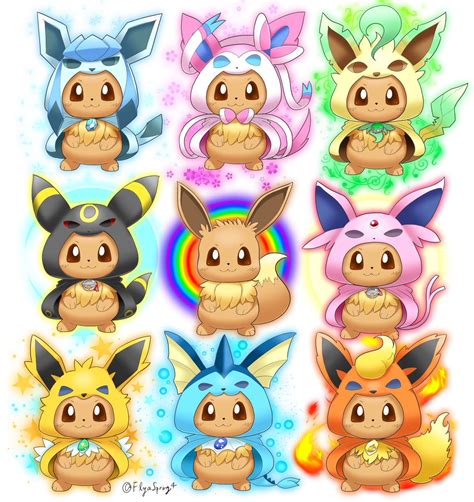 ふりゃ On Twitter Pokemon Eeveelutions Eevee Cute Pokemon Eevee Evolutions