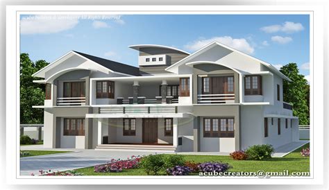 Large expanses of glass (windows, doors, etc) often appear in modern house plans and help to aid in energy efficiency as well as indoor/outdoor flow. 6 Bedroom Luxury Villa Design - 5091 sq.ft. (Plan 149)