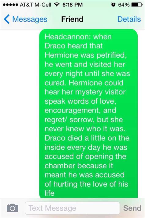 Headcannon Dramione I Only Want You Text For Her Say Hi