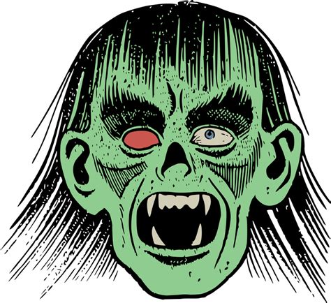 Zombie Face Vector Clipart Image Free Stock Photo Public Domain