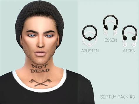 Septum Pack Sims 4 Piercings Sims 4 Sims 4 Tattoos