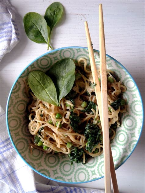 If you're looking for an easy, homemade vegan sauce, this is certainly a good option! Spinach Peanut Butter Noodles (Soy Sauce Noodles) | Recipe ...