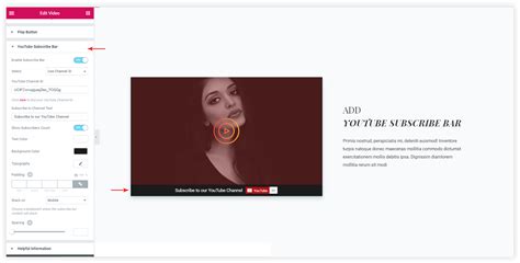 How To Display Youtube Subscribe Bar For Video