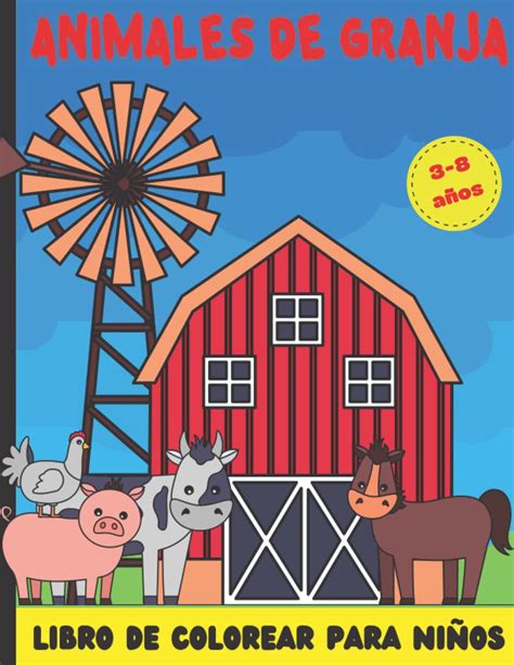 Buy Libro De Colorear De Animales De Granja Para Niños De 3 A 8 Años