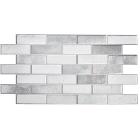 Buy Accent Grey Exposed Brick Effect Pvc Wall Cladding Panels Set Of