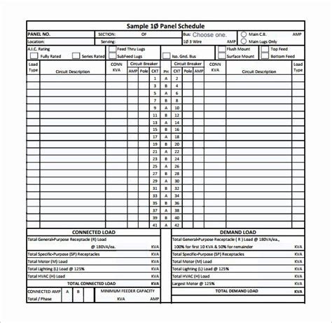 Electrical panel load calculation spreadsheet | glendale. Circuit Breaker Panel Label Template Excel Best Of 19 Panel Schedule Templates Doc Pdf | Label ...