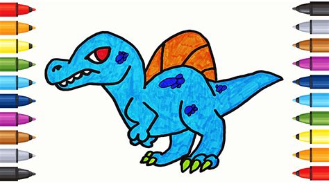 Dinosaur Coloring Page Book - Drawing and Coloring Spinosaurus