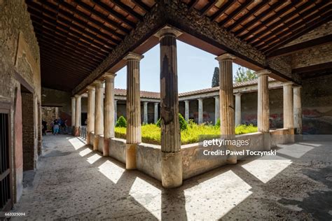 Peristyle Of Casa Del Menandro Pompeii Italy Photo Getty Images