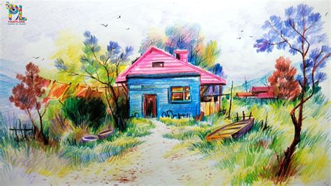 Featured image of post Village Easy Landscape Color Pencil Drawing - Use them in commercial designs under lifetime, perpetual &amp; worldwide rights.