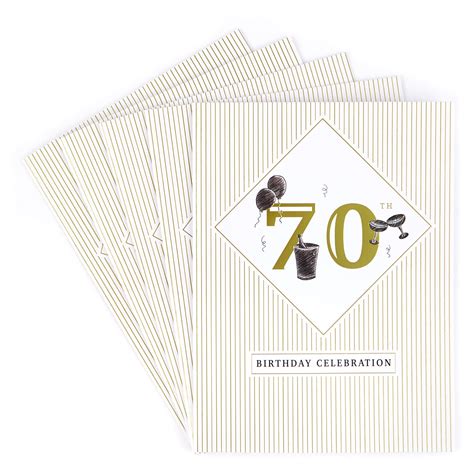 Buy 70th Birthday Party Invitations Pack Of 12 For Gbp 179 Card