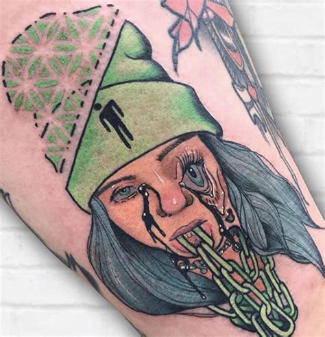 Billie eilish, singer of bellyache by. Best 17 Billie Eilish Fan Tattoos - NSF - Music Magazine