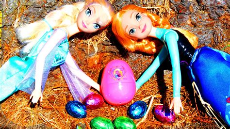 Frozen Elsa And Anna Easter Egg Hunt Disney Princess Dolls Surprise