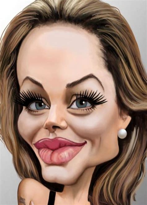 Angelina Jolie Celebrity Caricatures Funny Caricatures Caricature
