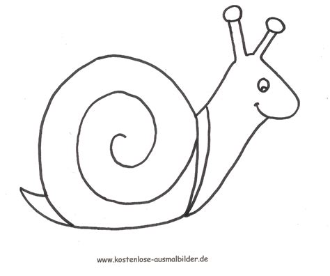 Ausmalbild Schnecke Kostenlos - Cartoon-Bild
