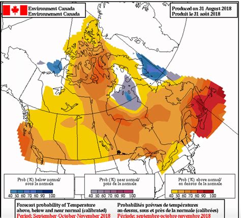 Map Of The Week Temperature Forecast Probabilities Canola Council