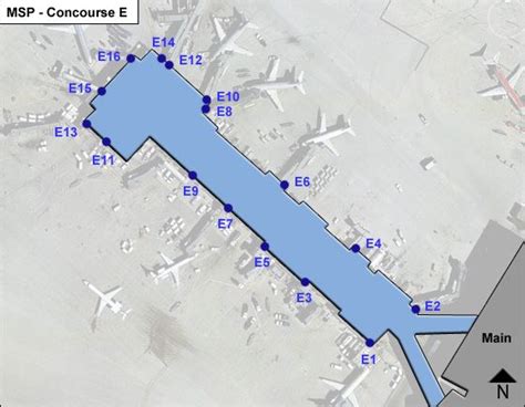 Minneapolis St Paul Airport Msp Concourse E Map