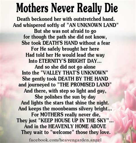 In Loving Memory Of My Mom Heavens Garden Love My Mom Quotes My