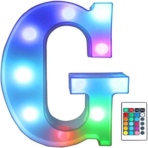 Justup Colorful Led Marquee Letter Lights With Remote Light Up Marquee