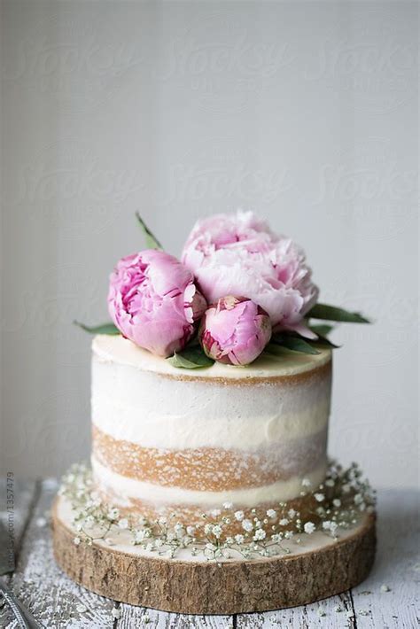 Modern pink floral drip cake with roses. Pin on My Stocksy Images