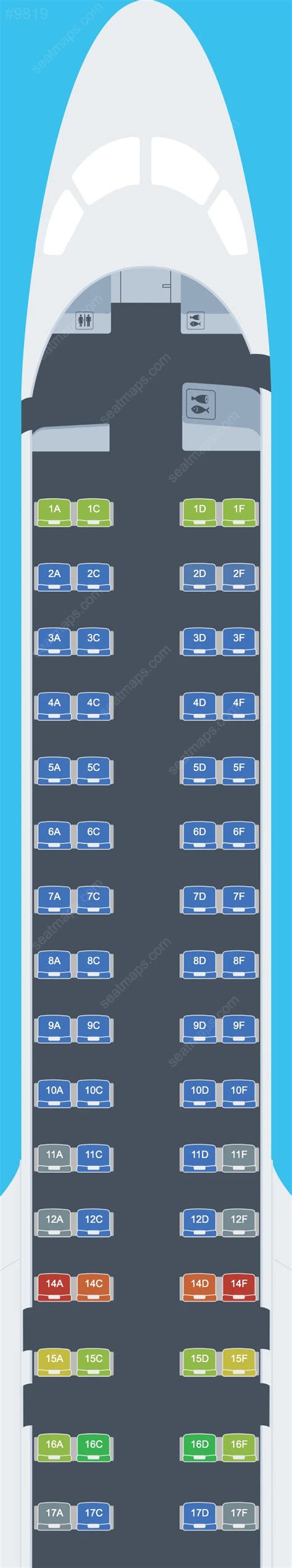 Seat Map Of Embraer E195 E2 Binter Canarias Updated 2024
