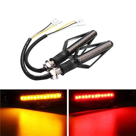 DERI 2 4 Pcs 24 LED Bulb Sequential Flowing LED Motorcycle Turn Signal