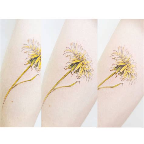 Star is the owner and she was very friendly and helpful. : a Dandelion flower . . #tattooistbanul | Tattoos ...