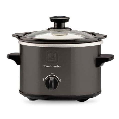 slow cooker toastmaster crock pot qt dishwasher cookers safe quart insert temp control stoneware removable lid 5qt compact gray dark