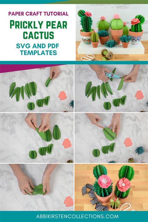 This is a simple and fun craft idea for kids, perfect for a rainy afternoon! Paper Cactus Tutorial and Templates - 3D Paper Cactus ...
