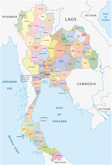 Thailand Map - Guide of the World
