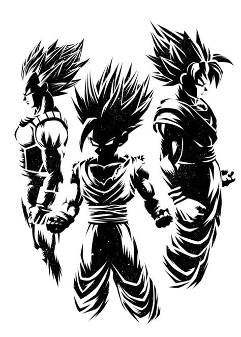 900x1469 anime dragon ball z. 'Three warriors' Poster Print by Alberto Perez | Displate ...