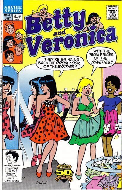 the cover to betty veronica magazine