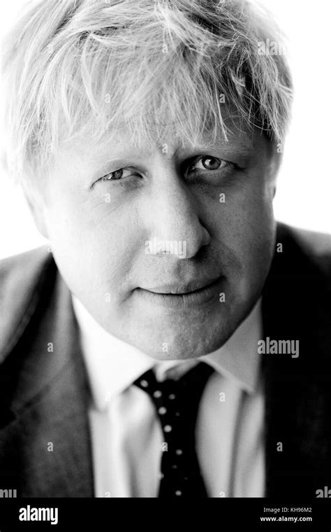British Politician Boris Johnson Bandw Portrait Close Up Stock Photo Alamy