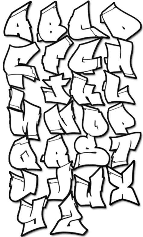 Letters Of The Alphabet In Graffiti Drawing At Getdrawings Free Download