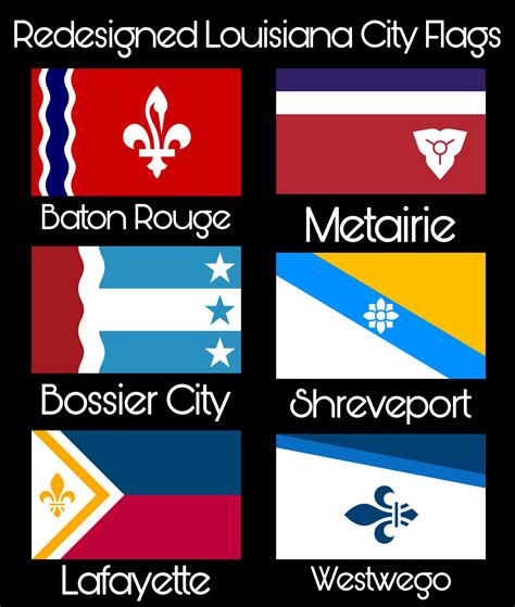 I Redesigned The Flags Of A Few Louisiana Cities Louisiana
