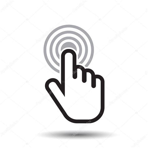 We guarantee file security and privacy. Haga clic en el icono de mano. Signo del dedo de cursor ...