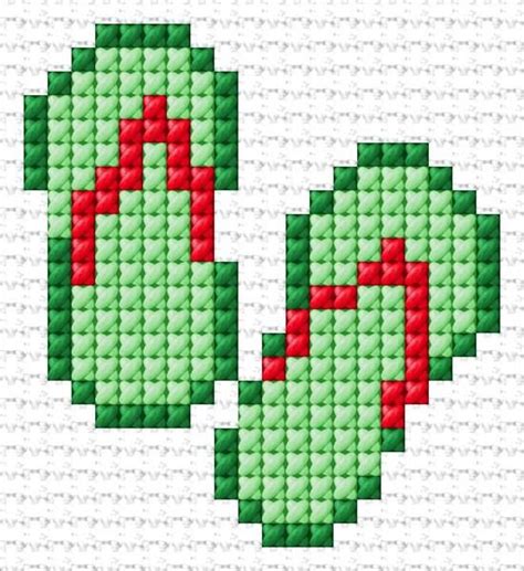Floss that comes with the kit is not always labeled with numbers. Flip Flops|14|3892 | Tiny cross stitch, Cross stitch ...
