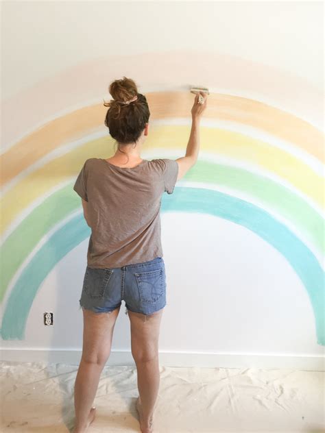 Rainbow Wall Mural Tutorial Recap — Lindsay Mills Edmontons Stylist