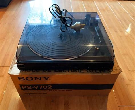 Sony Ps V702 Turntable Record Player Great Nic In Original Box