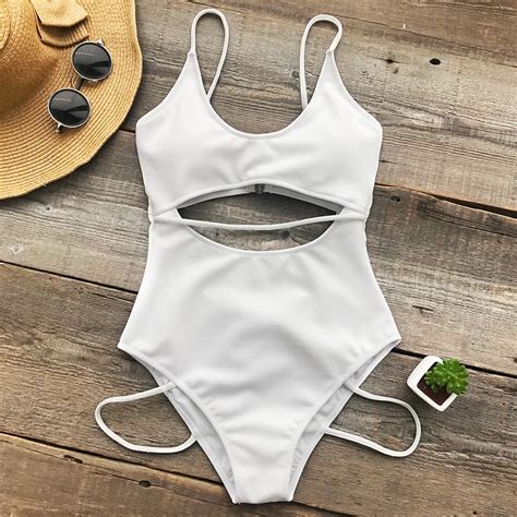 Cupshe Innocent Eyes Solid One Piece Swimsuit Summer Sexy High Waisted
