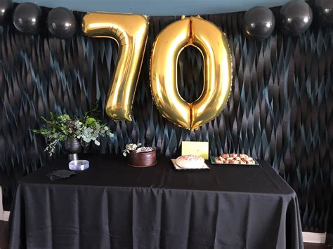 70th Birthday Black And Gold 70th Birthday Table Decorations Decor