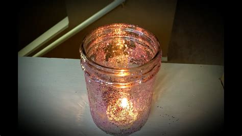Diy Glitter Jar Candle Holder Youtube
