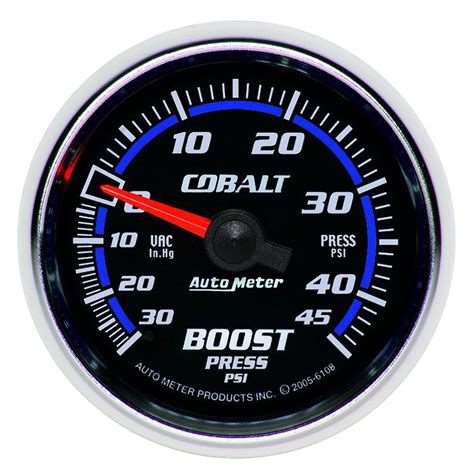 Autometer 6108 Cobalt Vacboost Pressure Gauge 2 116 In Mechanical