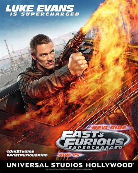 Luke Evans Gets A Fast And Furious Supercharged Ride Poster