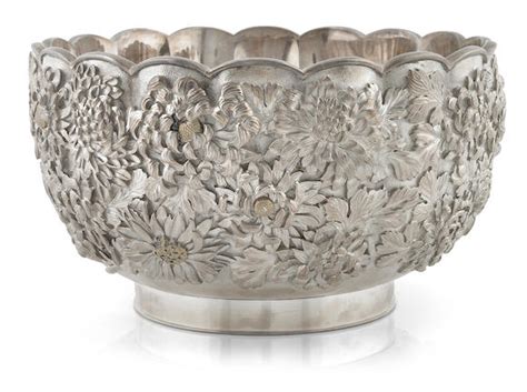 Bonhams A Chinese Export Silver Footed Bowl Probably Early 20th Century