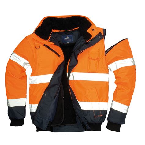 Uc465 High Visibility 3 In 1 Bomber Jacket Portwest Iwantworkwear