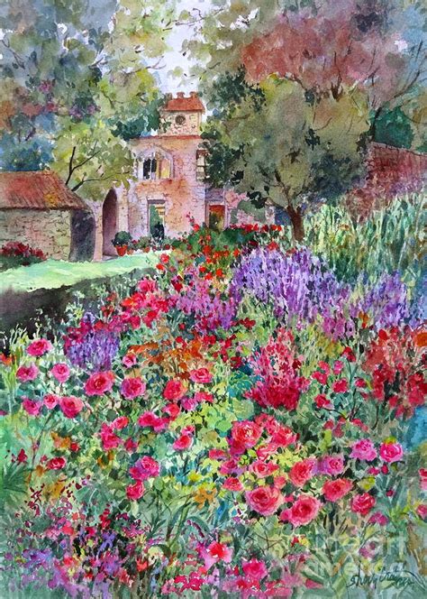 English Garden Painting By Sherri Crabtree Pixels