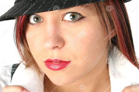 Beautiful Girl Wearing Hat Stock Image Image Of Expressions 479555