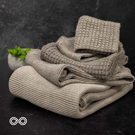 100 Organic Irish Linen Knit Bath Towels Heritage Quality No