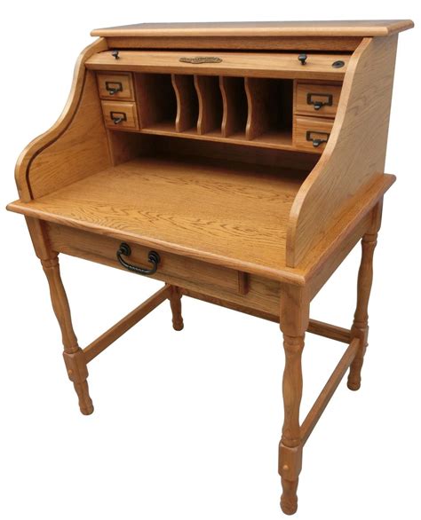 Shop wayfair.ca for the best 35 inch wide desk. Lonie Roll Top Secretary Desk | Woodworking desk plans ...