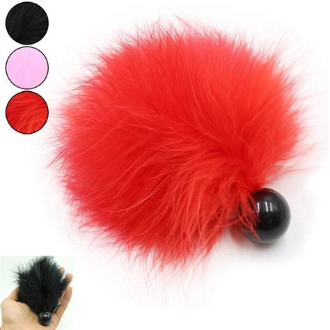 Sexy Teasing Girl Rabbit Tail Plush Animal Butt Plug Sm Feather Tickled